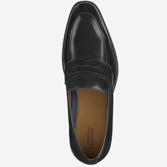 Johnston & Murphy Other - 10.5 10 half Johnston Murphy penny loafers black comfy walking italian Calfskin